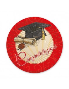 Piatti carta Cm. 18 Laurea...