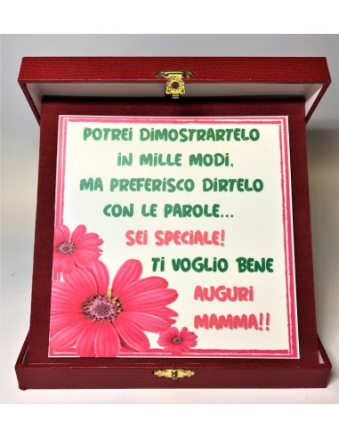 Targa a libretto vellutato Cm. 17x17...