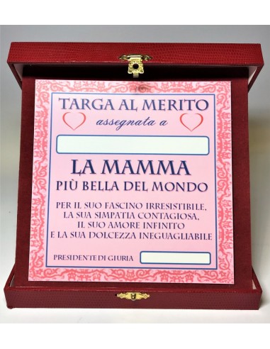 Targa a libretto vellutato Cm. 17x17...