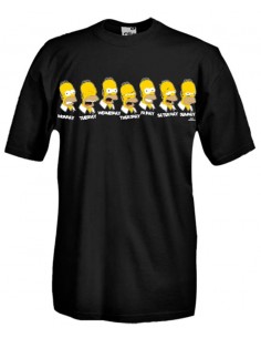 T-shirt Homer Simpson nera...