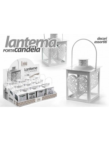 Lanterna portacandela in metallo Cm....