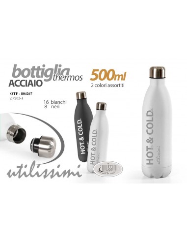Bottiglia termica borraccia acciaio...