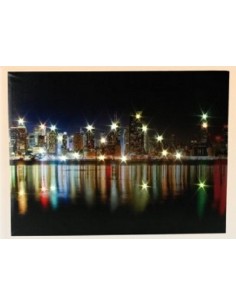Quadro tela con led "New...