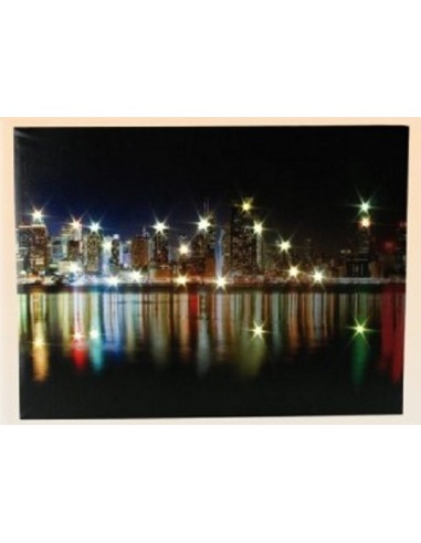 Quadro tela con led "New York" Cm. 60x80
