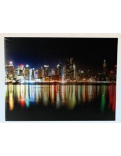 Quadro tela con led "New...