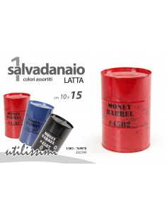 Salvadanaio latta cilindro...