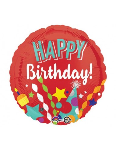 Palloncino mylar 18" Cm. 46 - Happy...