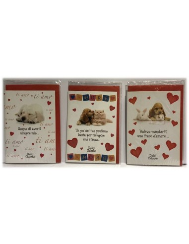Biglietto auguri Love classico Animal