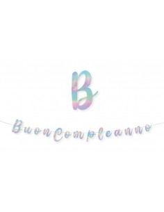 Festone scritta Italic Buon...