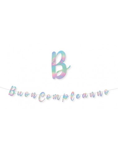 Festone scritta Italic Buon...