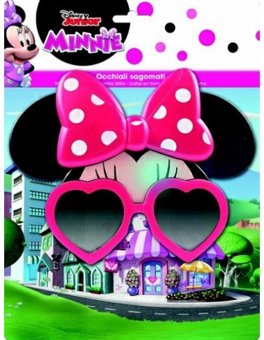 Occhiali party con sagoma Minnie 3D