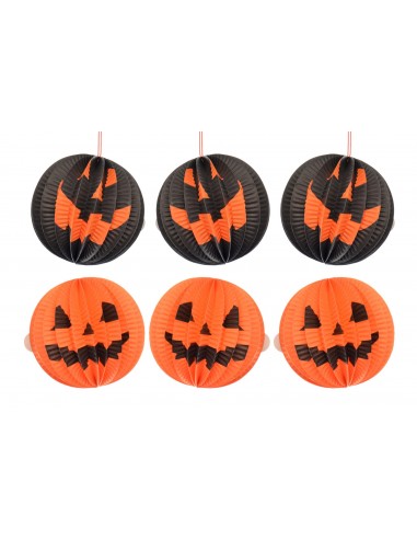 Lanterne carta zucca Cm. 10 - Set 3...