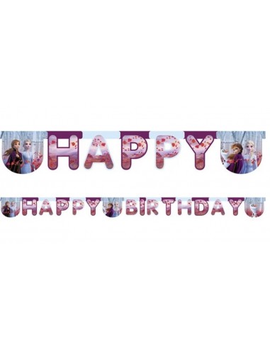 Festone scritta Happy Birthday Frozen...