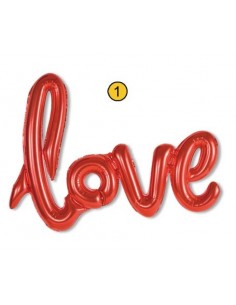 Scritta mylar Love rossa...