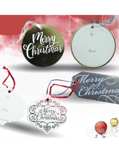 Chiudipacco natalizio sagomato "Merry...