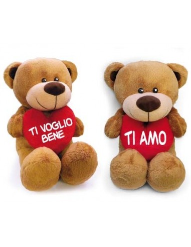 Peluche orsetto Cm. 20 con cuore da...