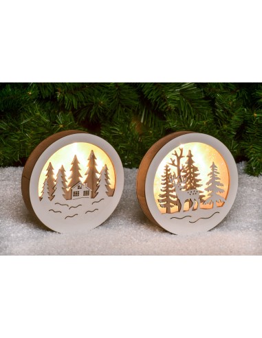 Scenario natalizio in legno con led...