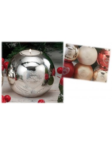 Portatealight sfera di Natale vetro...