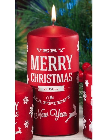 Candela cera metallizzata Merry...