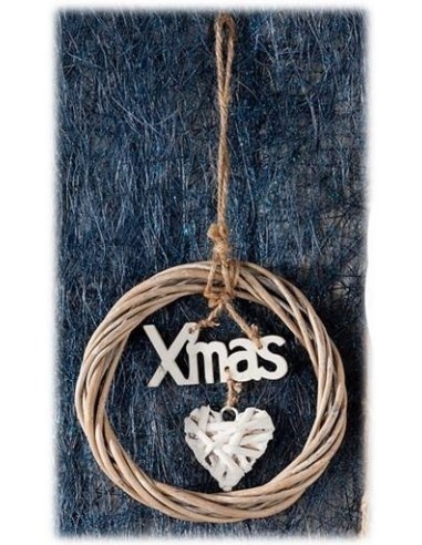 Ghirlanda in salice naturale XMAS...