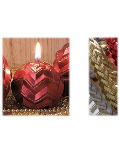 Candela cera sfera zig zag...
