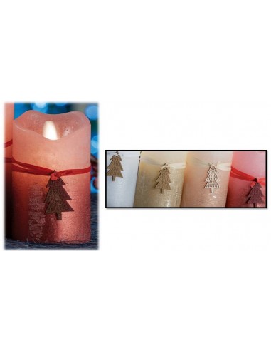 Candela cera con led interno effetto...