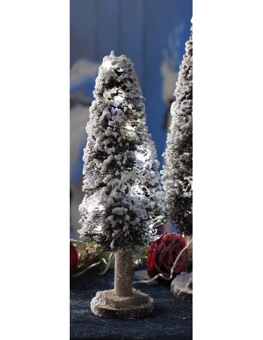 Albero di Natale rattan innevato con...