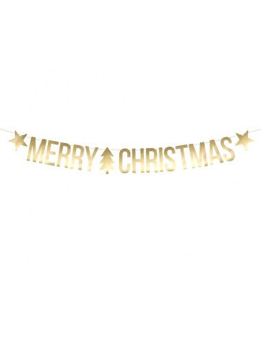Festone Merry Christmas Gold Cm. 150x11