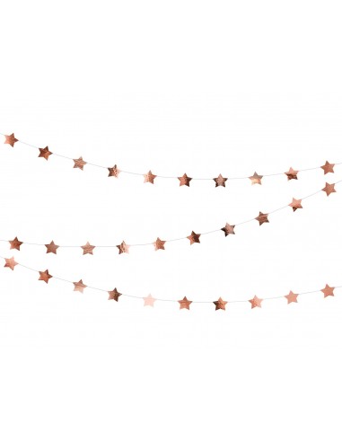 Ghirlanda di stelle metallizzata Rosa...