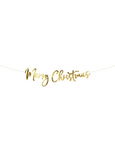 Festone scritta metallizzata "Merry...
