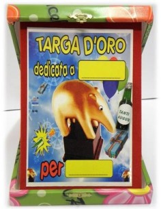 Targa con cofanetto...