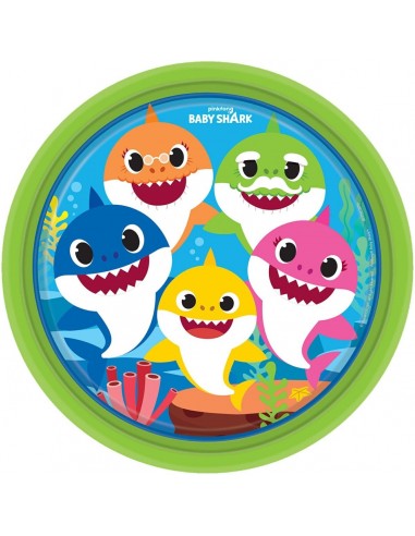 Piatti carta tondi Cm. 23 Baby Shark...