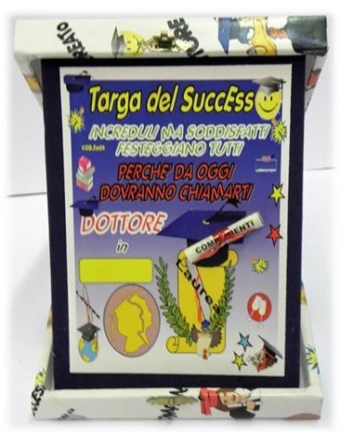 Targa con cofanetto rettangolare...
