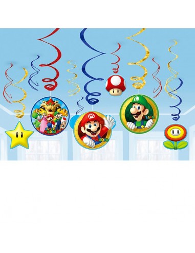 Festone decorativo swirls Super Mario...