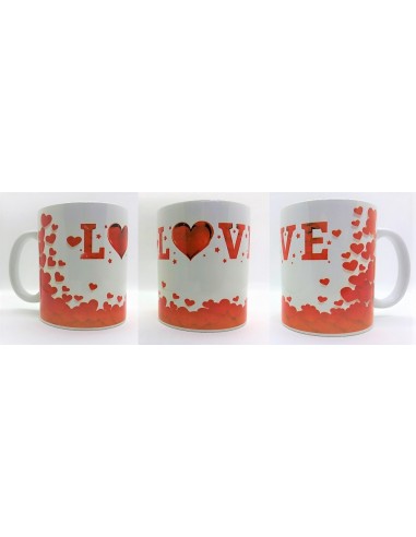 Tazza mug ceramica Love amore - Cuori...