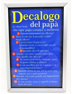 Decalogo del papà Cm. 10x15...
