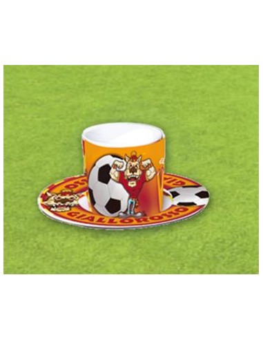 Tazzina caffè con piattino ceramica Roma