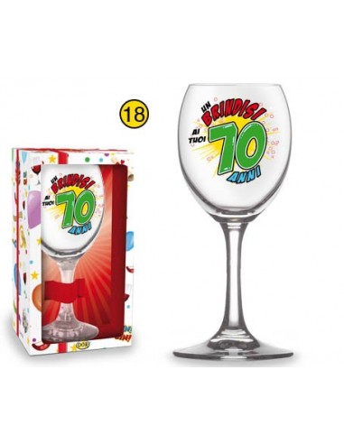 Calice vino vetro - 70 anni