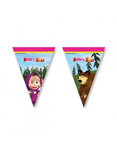 Festone bandierine pvc Masha e Orso...