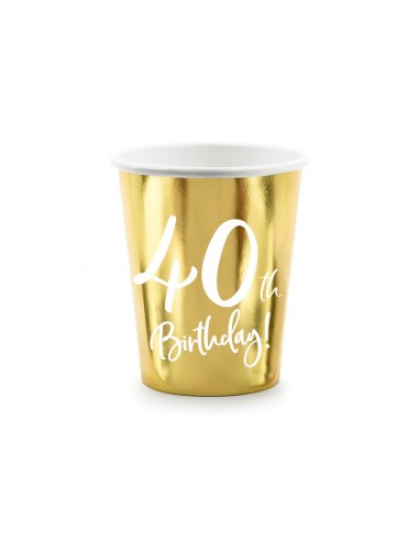 Bicchieri carta 220 ML Gold - Happy...