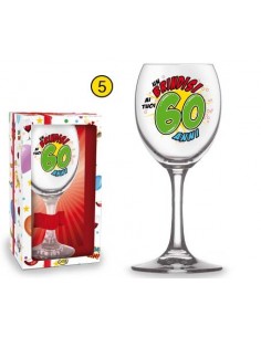 Calice vino vetro - 60 anni
