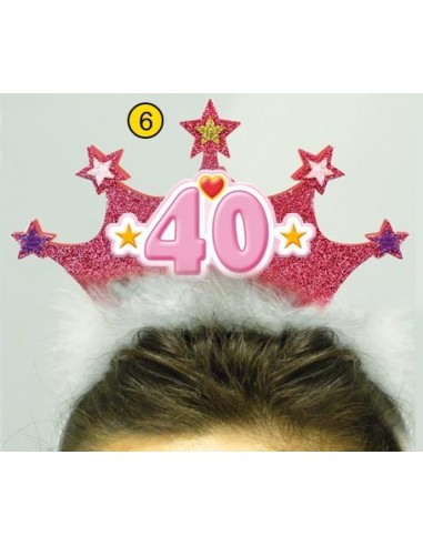Cerchietto glitterato "40 anni"