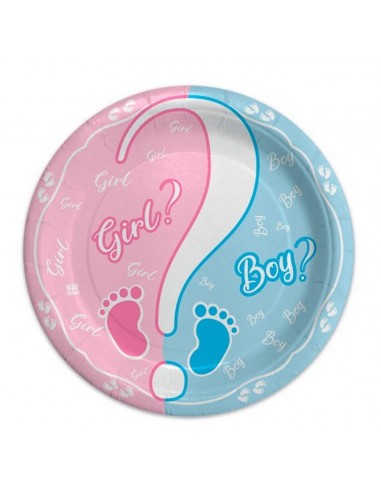 Piatti carta cm. 18 Boy or Girl? -...