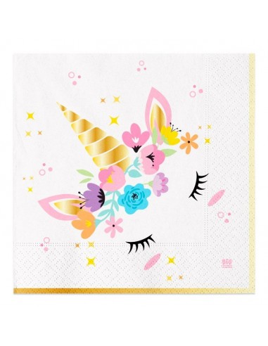 Tovaglioli carta cm. 33x33 Unicorno -...