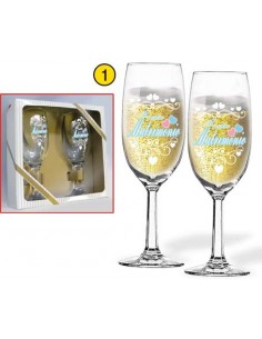 Set regalo 2 flute vetro -...