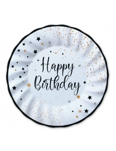 Piatti carta cm. 18 Happy Birthday -...