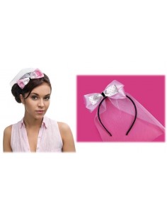 Cerchietto con velo sposa e...