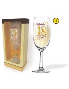 Calice flute vetro - 18 Anni