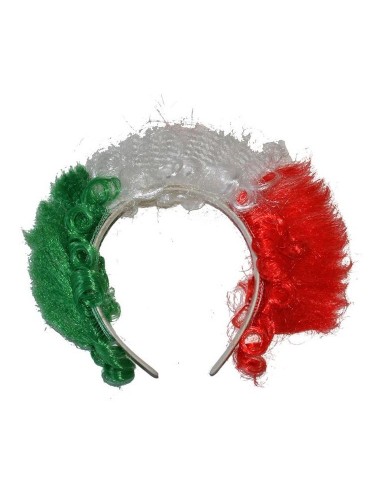 Cerchietto con cresta tricolore Italia