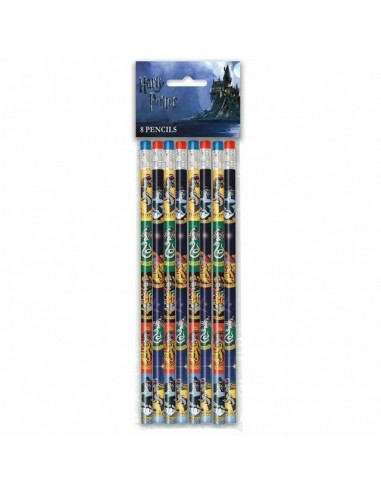 Blister 8 matite con gomma Harry Potter